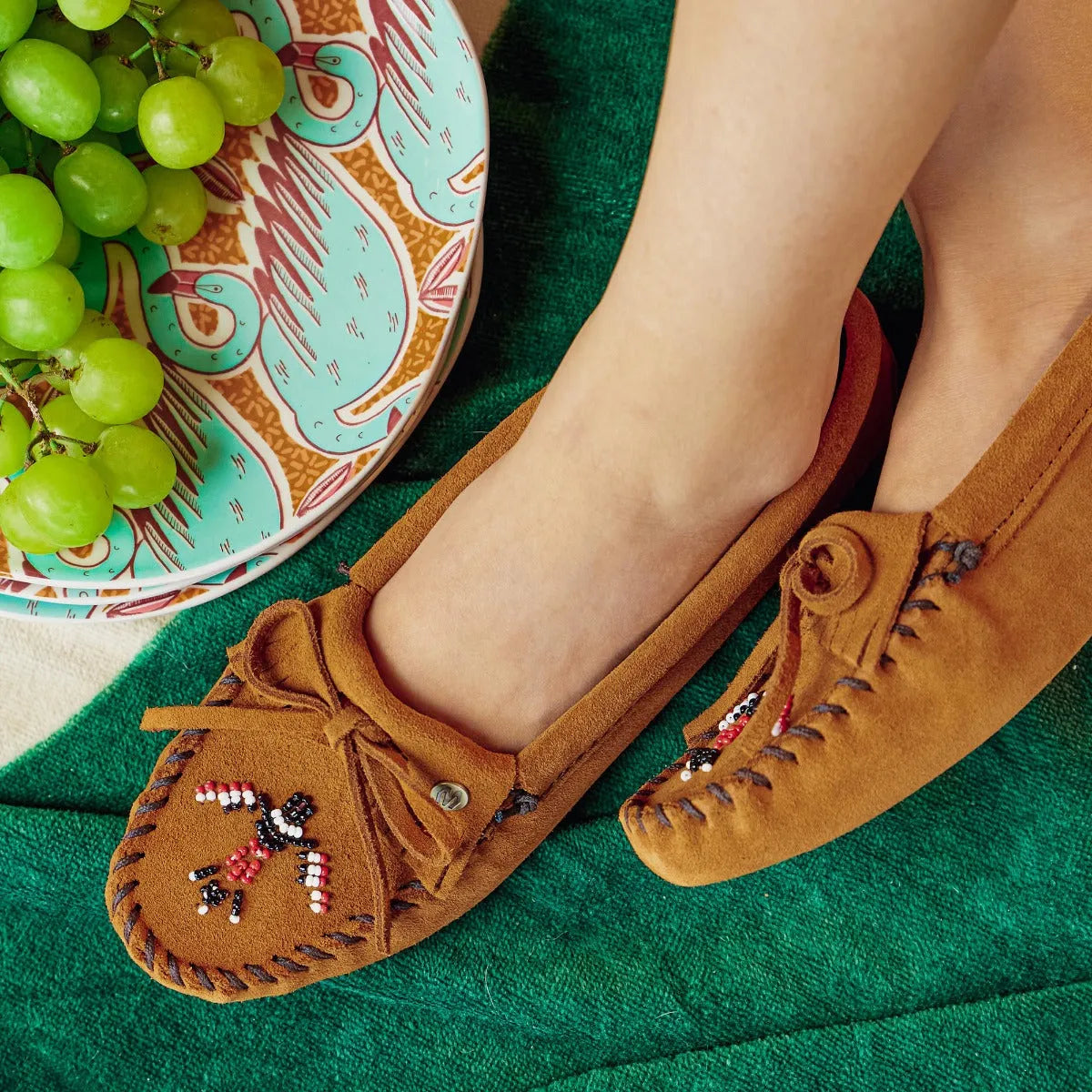 Mocasin Minnetonka Thunderbird Animikii Softsole de Ante - Para Mujer