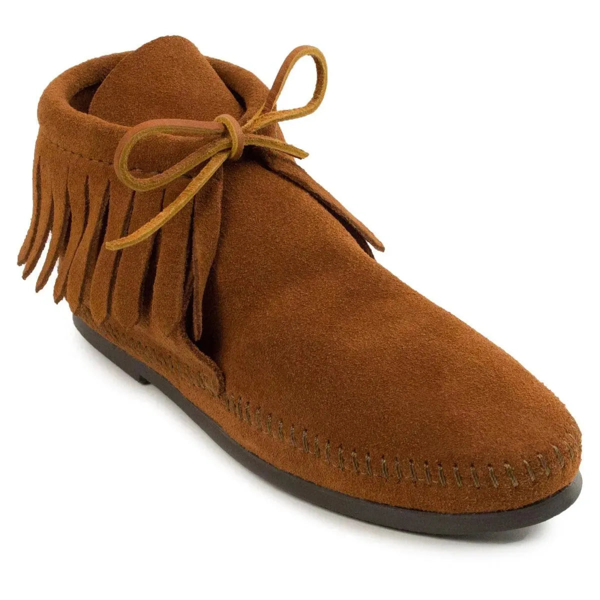 Bota clásica Minnetonka con flecos y suela dura - Botas de mujer