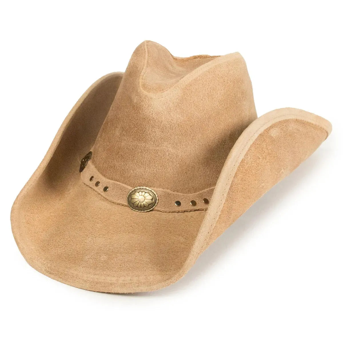 Minnetonka Silverton Dude - Sombrero de vaquero de cuero