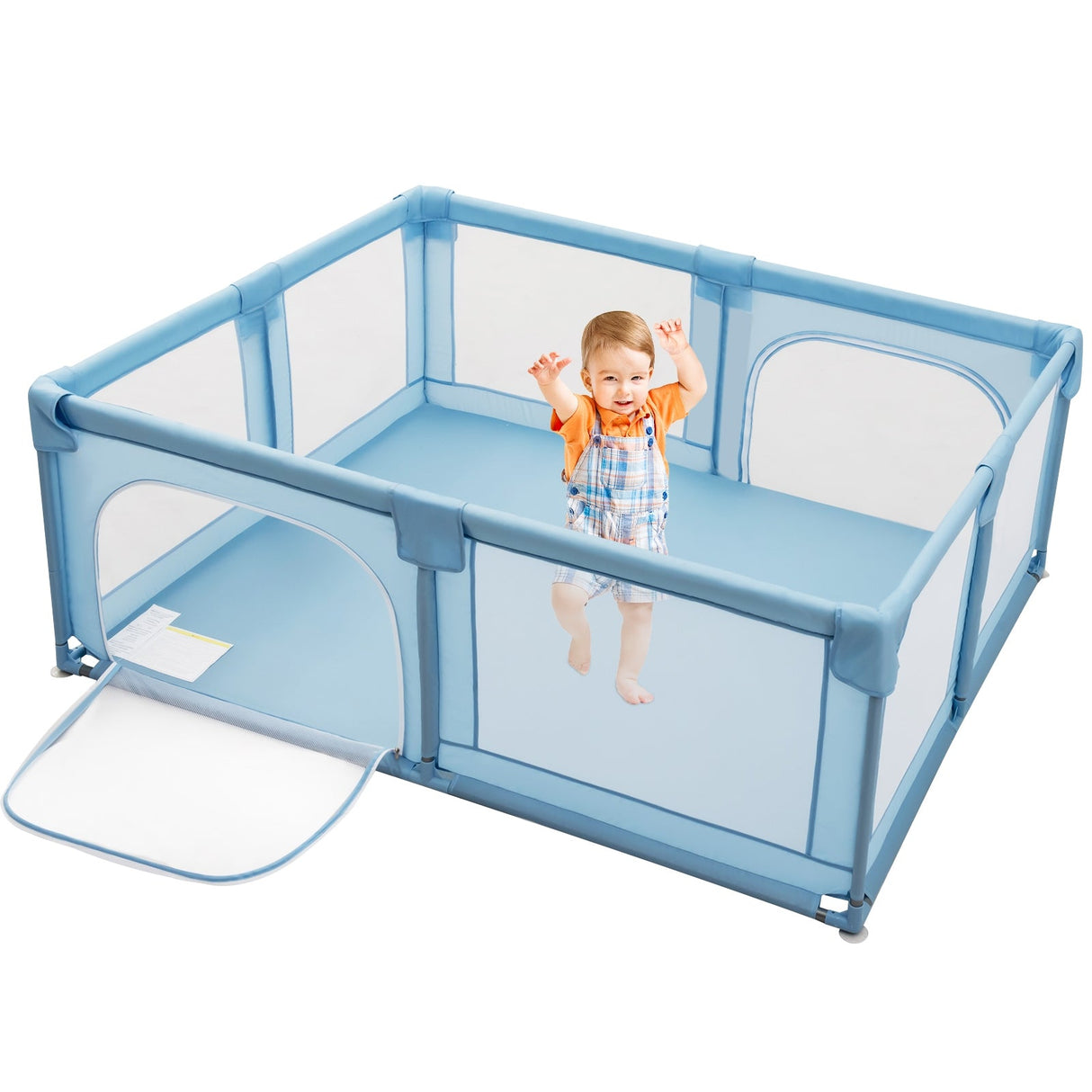 Parque de juegos para bebé extra grande Centro de actividades para niños Seguridad en el juego - Azul
