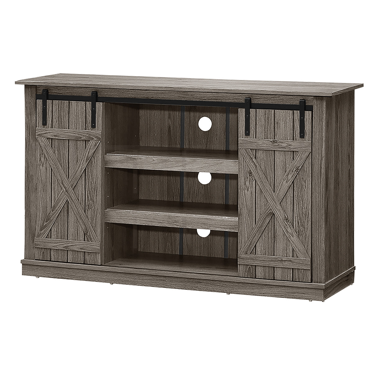 Mueble de TV con puertas corredizas tipo granero