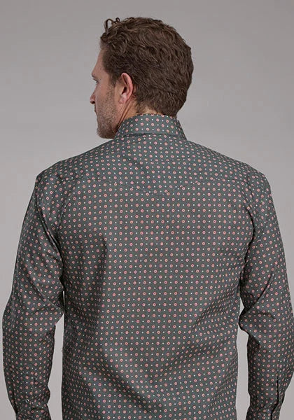 Roper 2243 Garnet Foulard (Grey) - Camisa Vaquera de Hombre