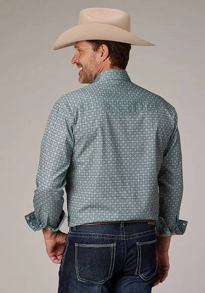 Camisa vaquera Roper 2019 Silver Spring Foulard (gris) para hombre