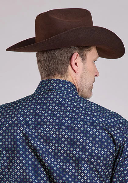 Camisa vaquera Roper 2584 Pinwheel Foulard (azul) - para hombre