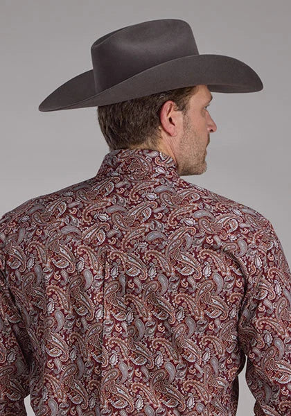 Roper 2242 Sangria Paisley (Wine) - Camisa vaquera de hombre