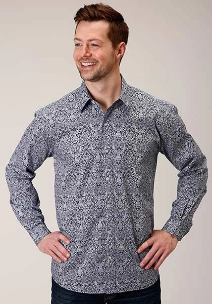 Camisa vaquera Roper 1380 Crystal Medallion (azul) para hombre