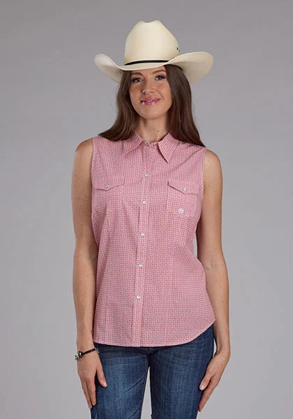 Camisa sin mangas Roper 2500 Saltillo Foulard (Óxido) para mujer