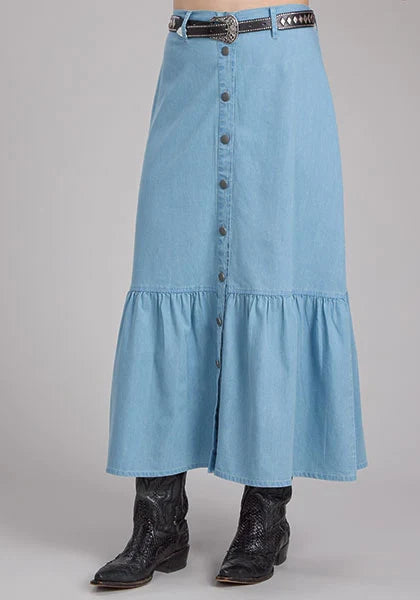 Roper 2337 Falda vaquera sólida (azul) - Para mujer