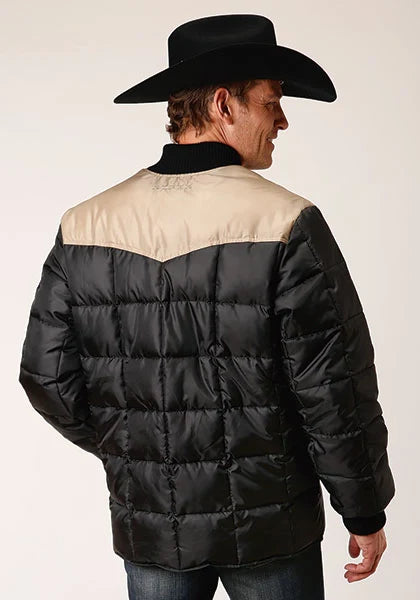 Chaqueta Roper 1473 con Relleno de Poliéster (Tan/Negro) - Para Hombre