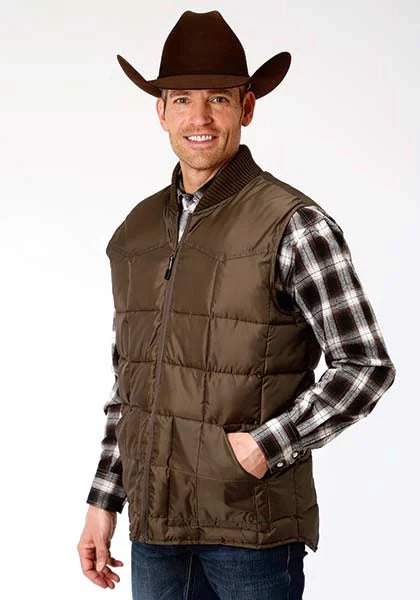 Roper 1473 Relleno de poliéster (Marrón) - Chaleco para hombre