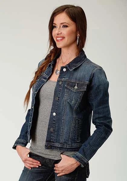 Chaqueta vaquera Roper de tejido elástico (lavado medio) - Mujer