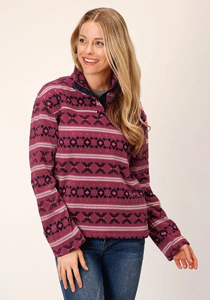 Roper 1816 Aztec (Granate) - Sudadera polar de mujer