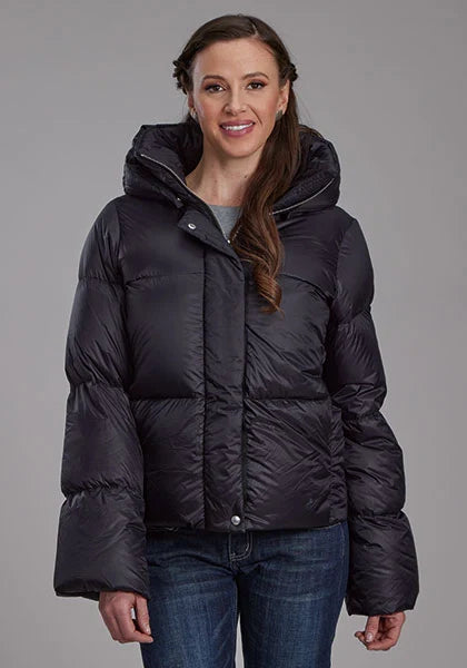 Roper 2165 Puffer (Negra) - Chaqueta de nylon para mujer