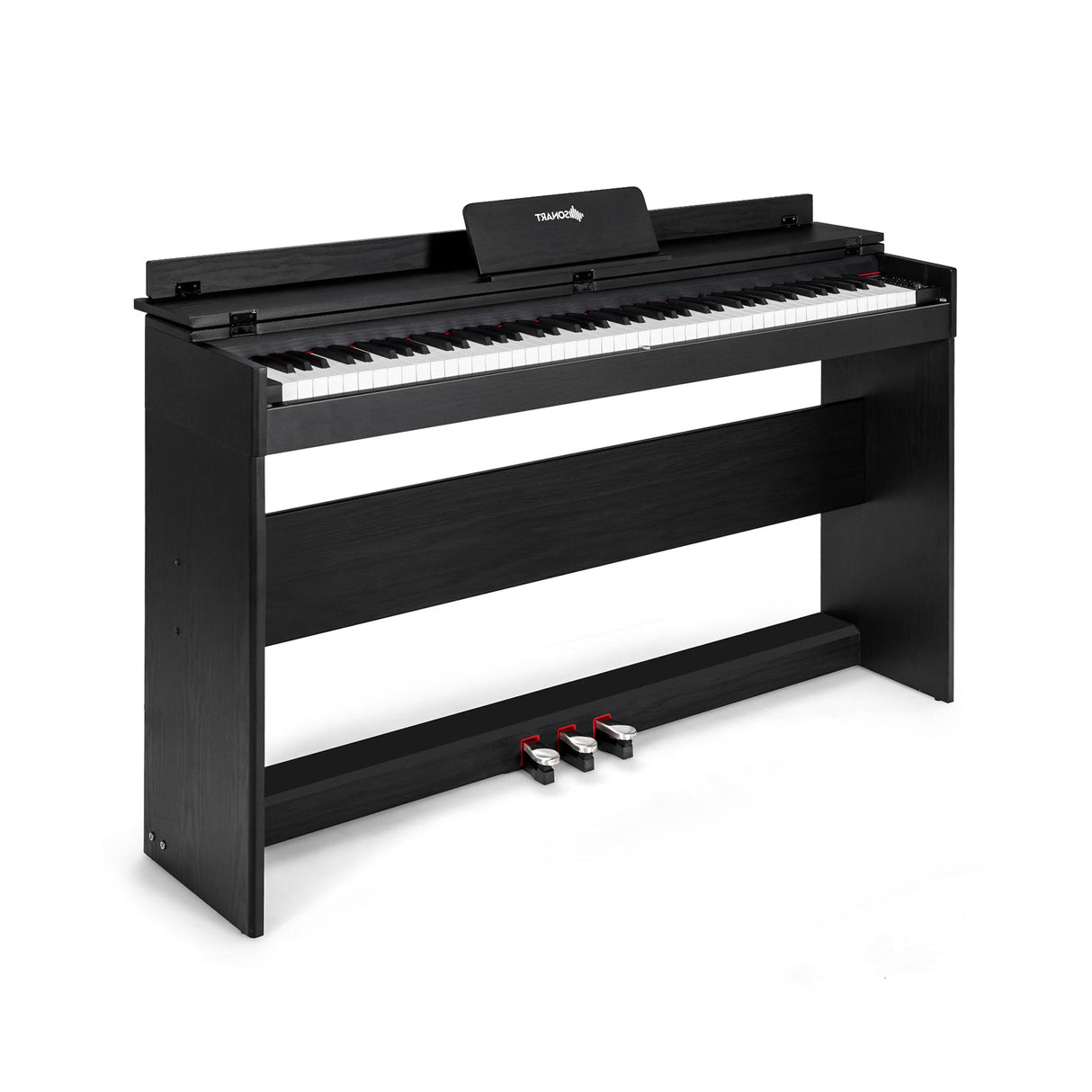 88 Key Full Size Electric Piano Keyboard with Stand 3 Pedals MIDI Function