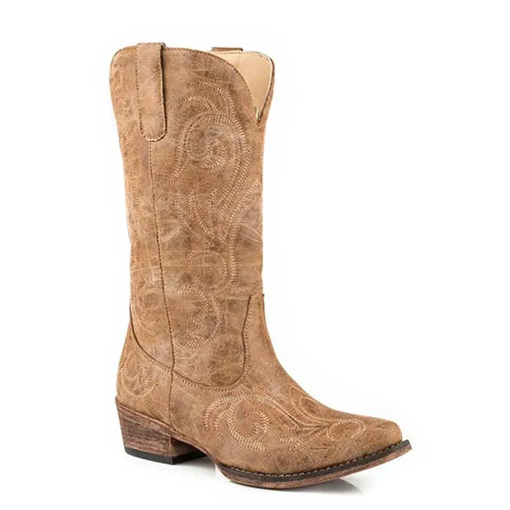 Bota vaquera Roper Riley (Tan) - Mujer