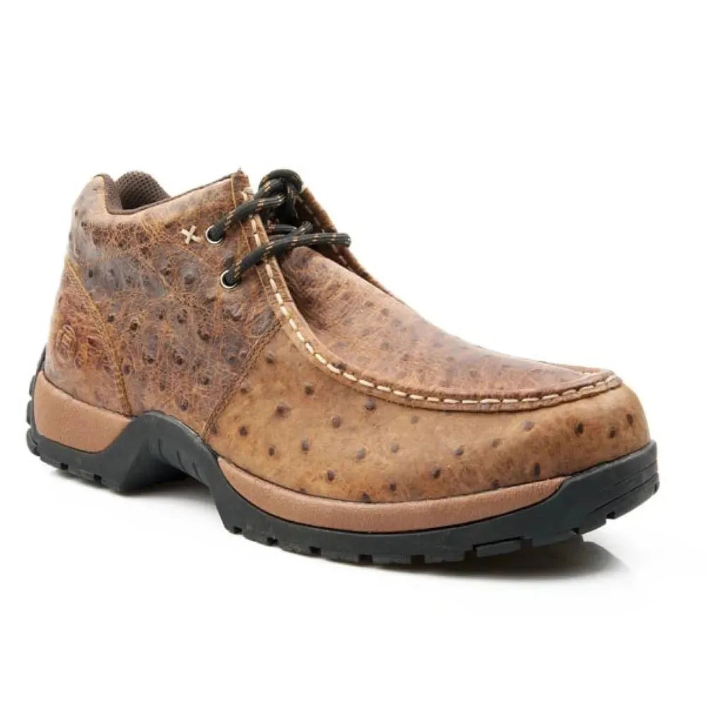 Roper Stirrup (Marrón) - Zapato de Cuero de Avestruz para Hombre (Liquidación)