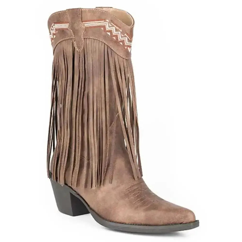 Bota de motorista Roper Saddle Siren (marrón) - Mujer (liquidación)