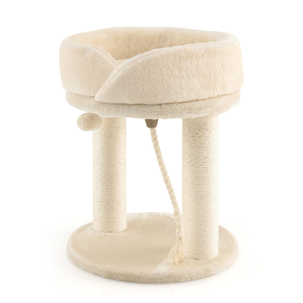 Árbol para gatos con plataformas de felpa y rascador