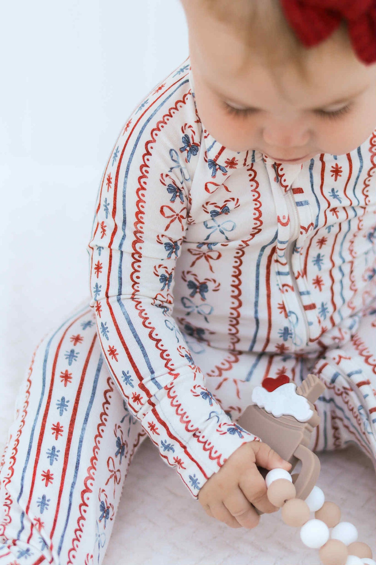 Pijama de Navidad de Bambú Candy Cane Lane - Zippy