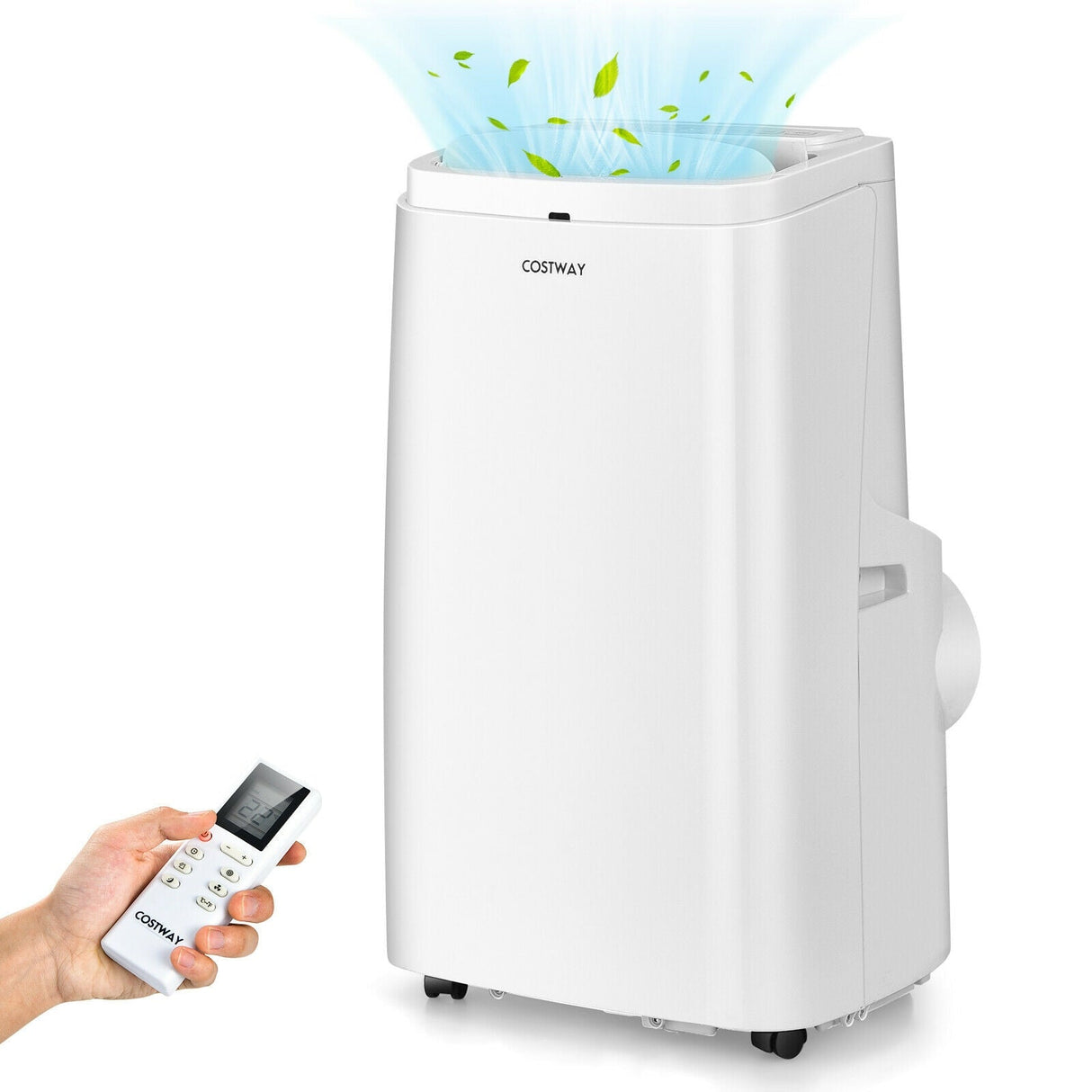Aire acondicionado portátil 3 en 1 de 9000 BTU con control remoto - Blanco