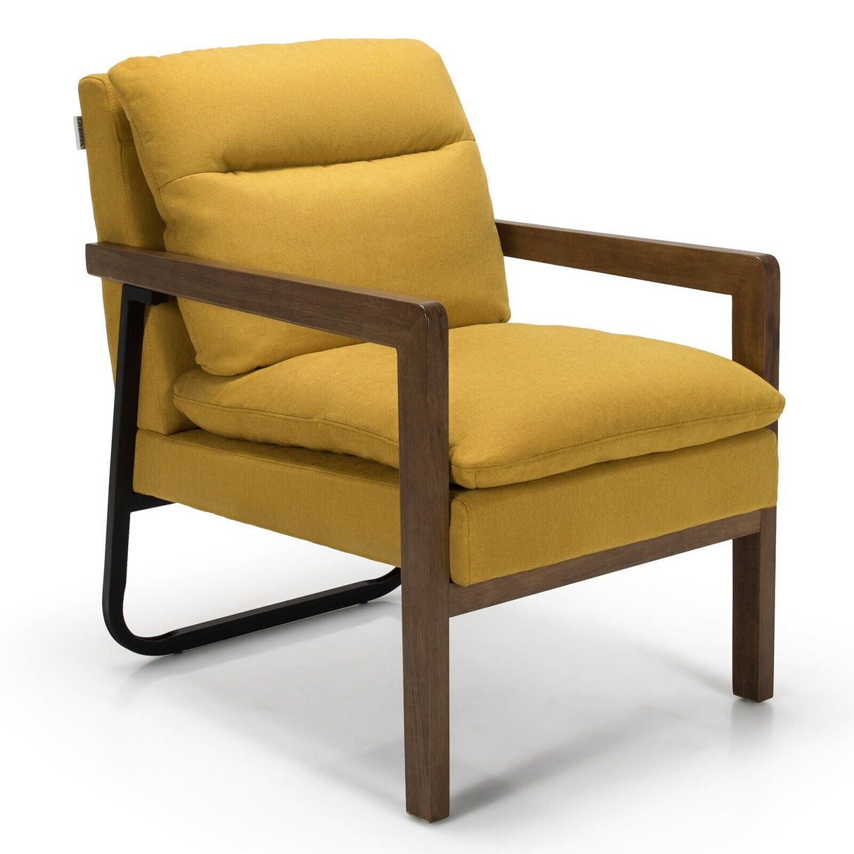 Sillón individual con respaldo y asiento acolchados extragruesos