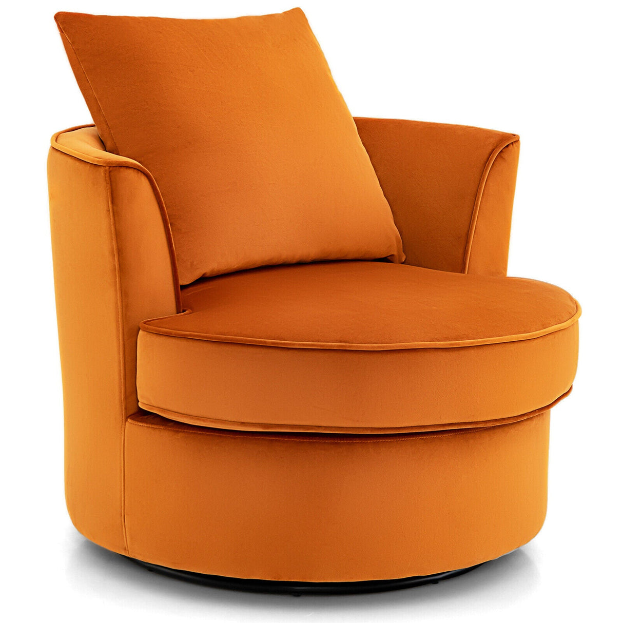 Sillón giratorio moderno 360° sin necesidad de montaje - Naranja