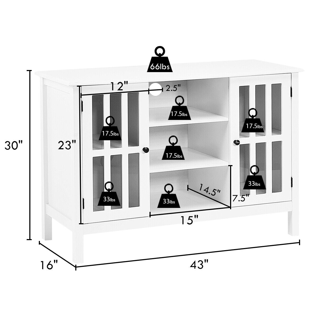 Mueble de TV de madera para televisor de 50 pulgadas