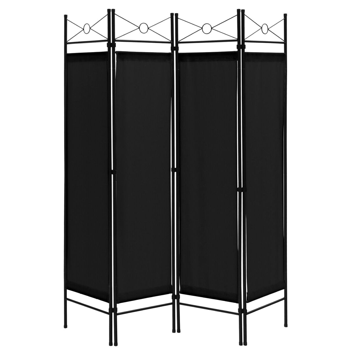 Divisor de habitación plegable independiente de 6 pies con 4 paneles