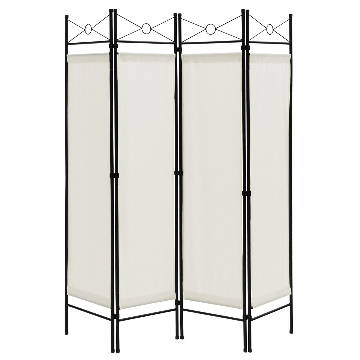Divisor de habitación plegable independiente de 6 pies con 4 paneles
