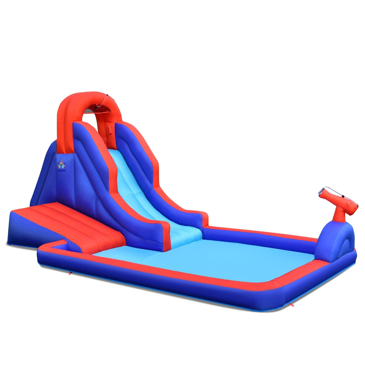 Tobogán de agua inflable 5 en 1 con muro de escalada