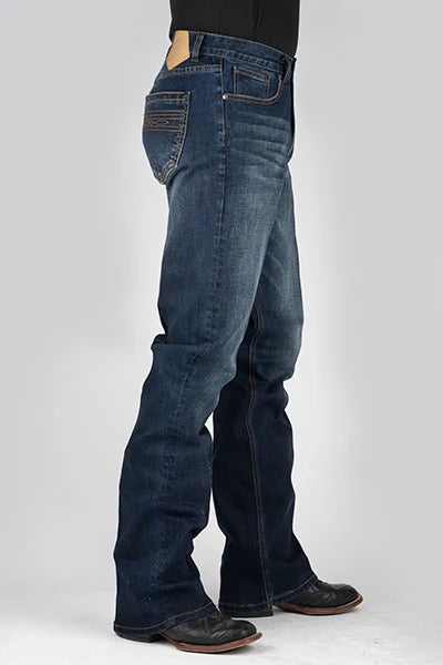 Tin Haul 421 Regular Joe Stretch Deco Pockets (Dark Wash) - Jeans vaqueros de hombre de corte bota