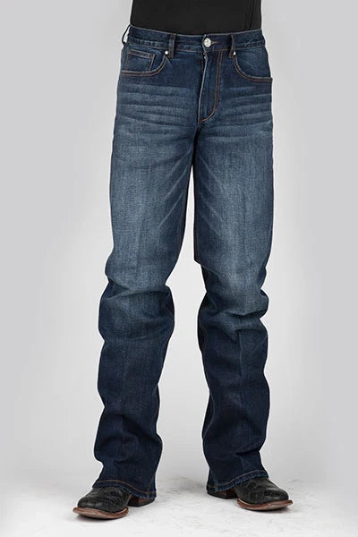 Tin Haul 421 Regular Joe Stretch Deco Pockets (Dark Wash) - Jeans vaqueros de hombre de corte bota