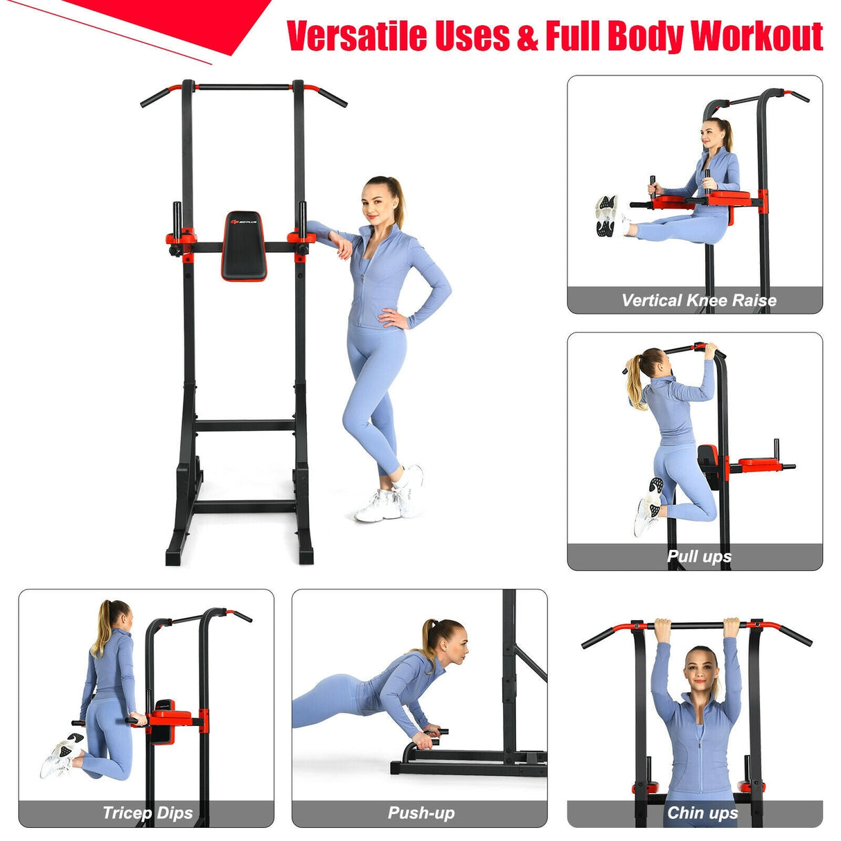 Torre de potencia multifunción para un entrenamiento de cuerpo completo