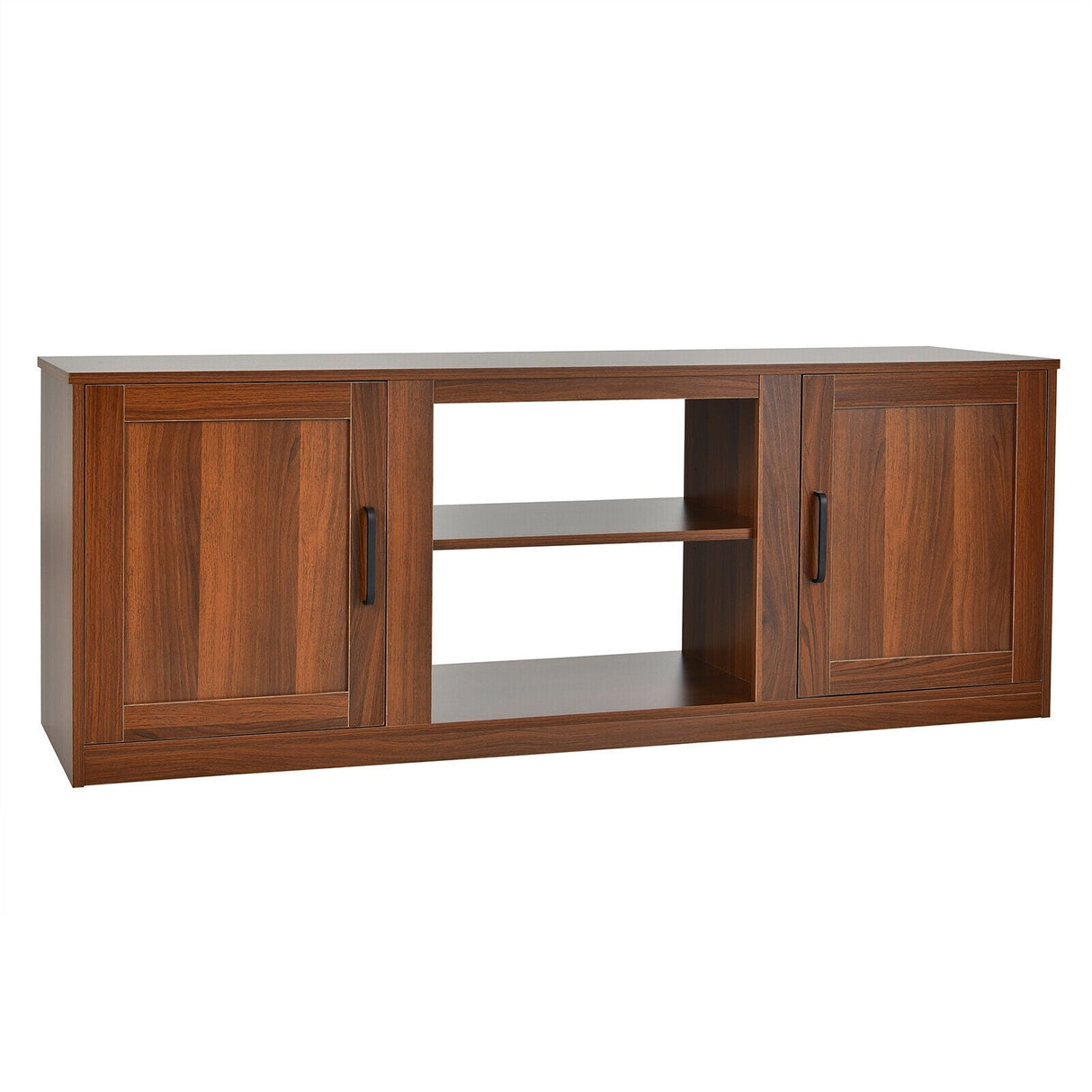 Mueble de TV con puertas corredizas dobles para televisores de hasta 65 pulgadas