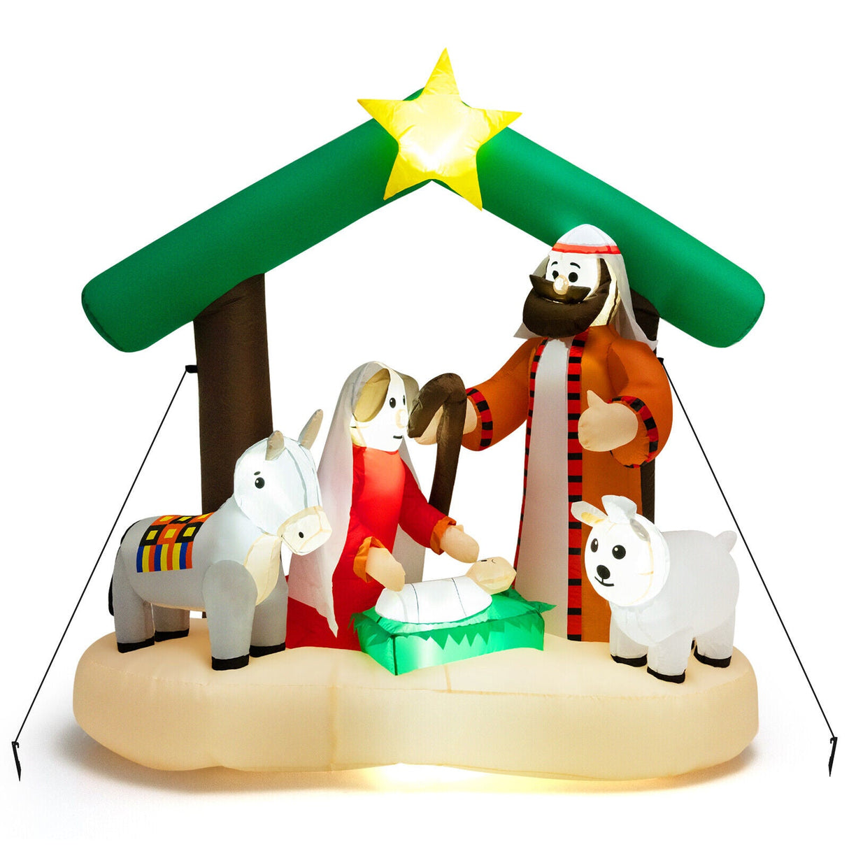 6.7 pies inflable navideño con luces LED