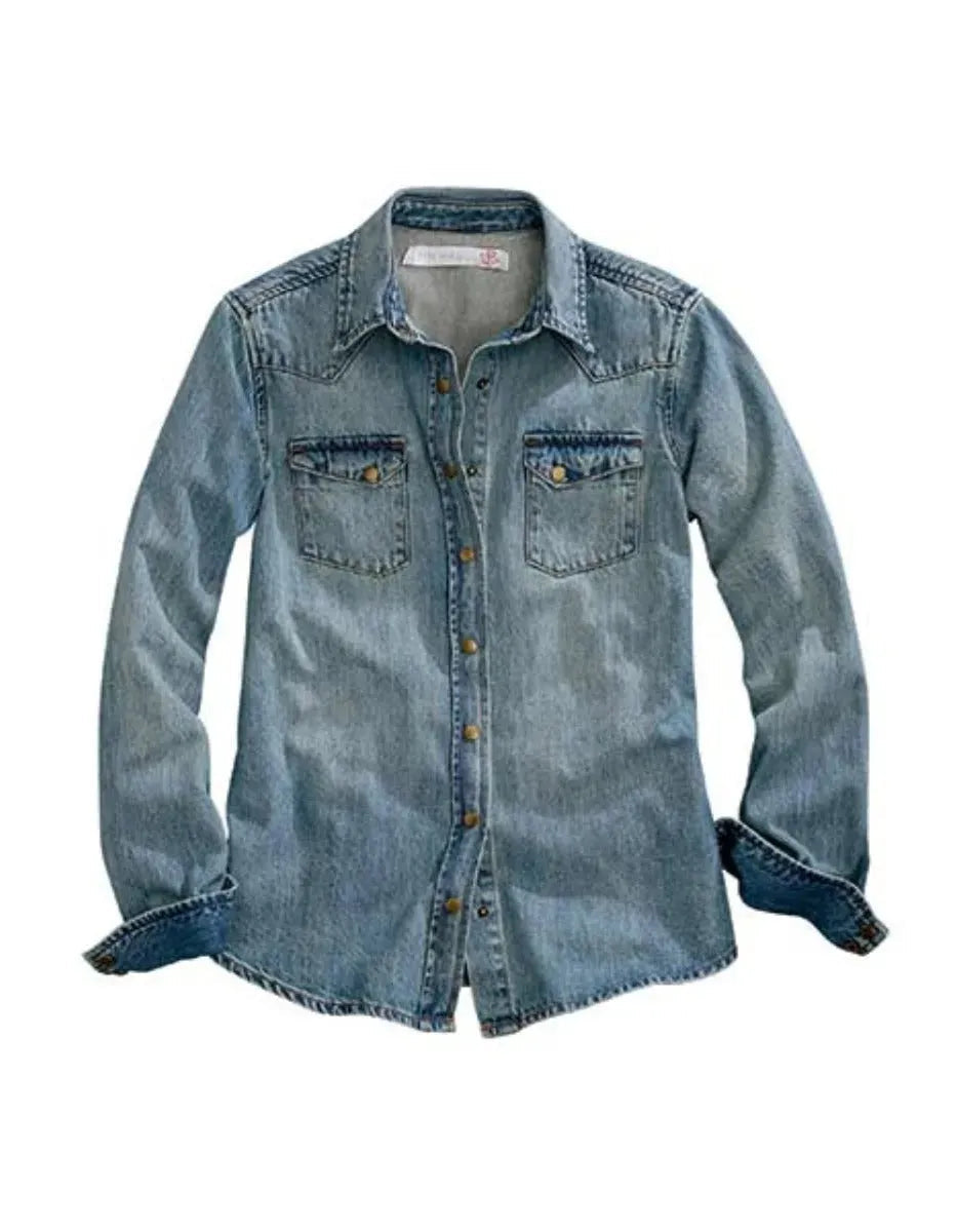 Camisa vaquera de mujer Tin Haul Blue Ridge (azul)