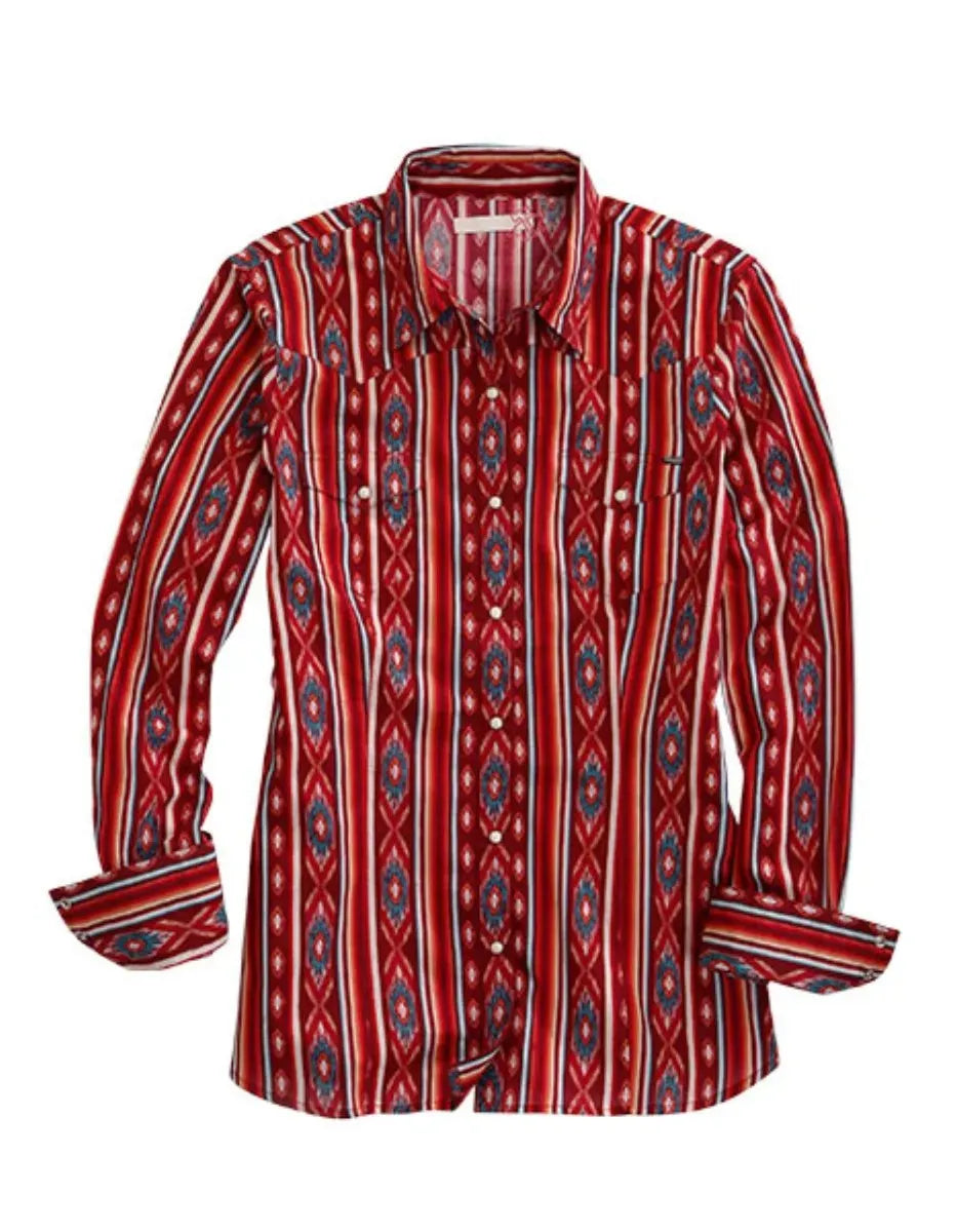 Camisa vaquera de mujer Tin Haul Southwest Sunrise (roja)