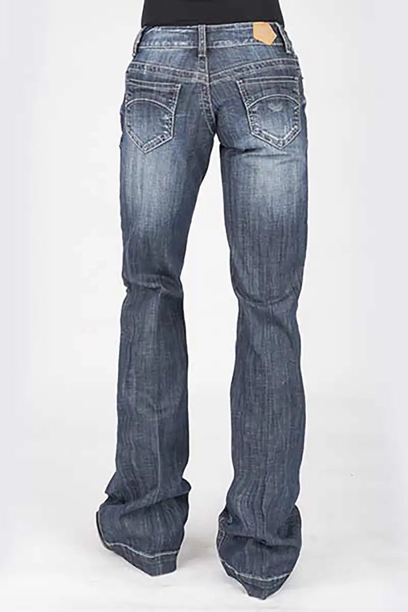 Tin Haul 460 Ella Fit bolsillo curvo (denim lavado medio) - Jeans de mujer