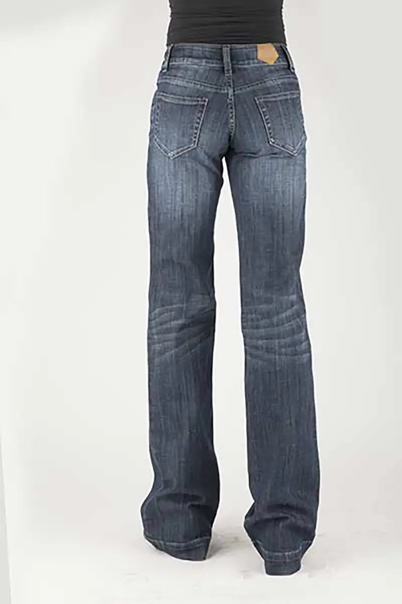 Tin Haul 460 Ella Fit Bolsillo Liso (Lavado Oscuro de Mezclilla) - Jeans de Mujer
