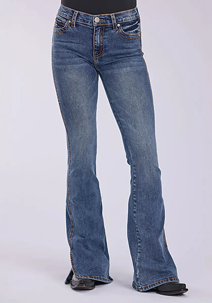 Tin Haul 595 Libby Fit Slit (lavado medio demin) - Jeans de mujer