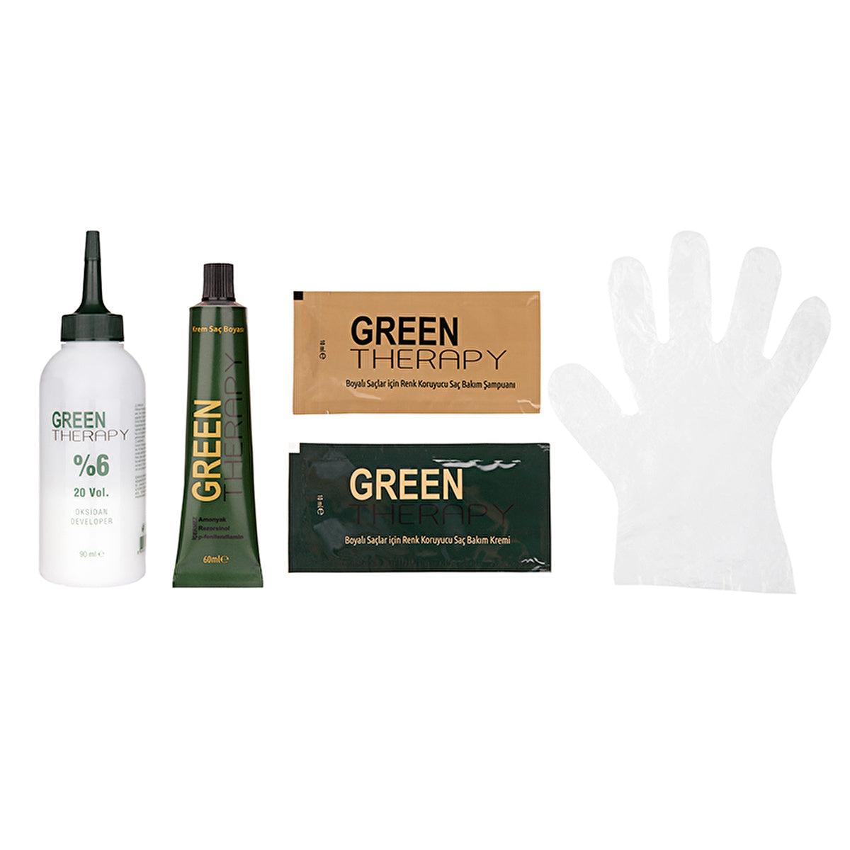 Green Therapy Cream Hair Color 1.0 Black - Rich Herbal Formula | 5.0 oz