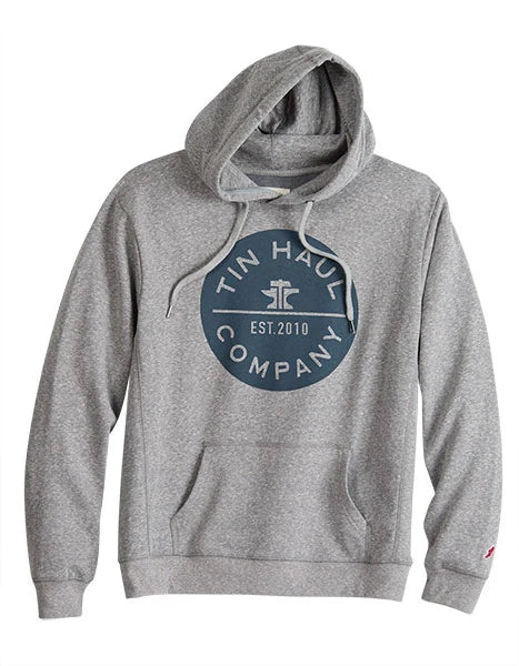 Sudadera con capucha para hombre - Logotipo de Tin Haul Company (gris)