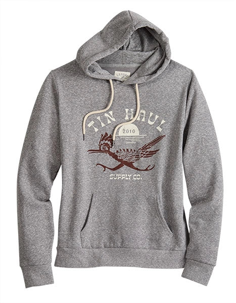 Sudadera con capucha para mujer con estampado de correcaminos Tin Haul (gris)
