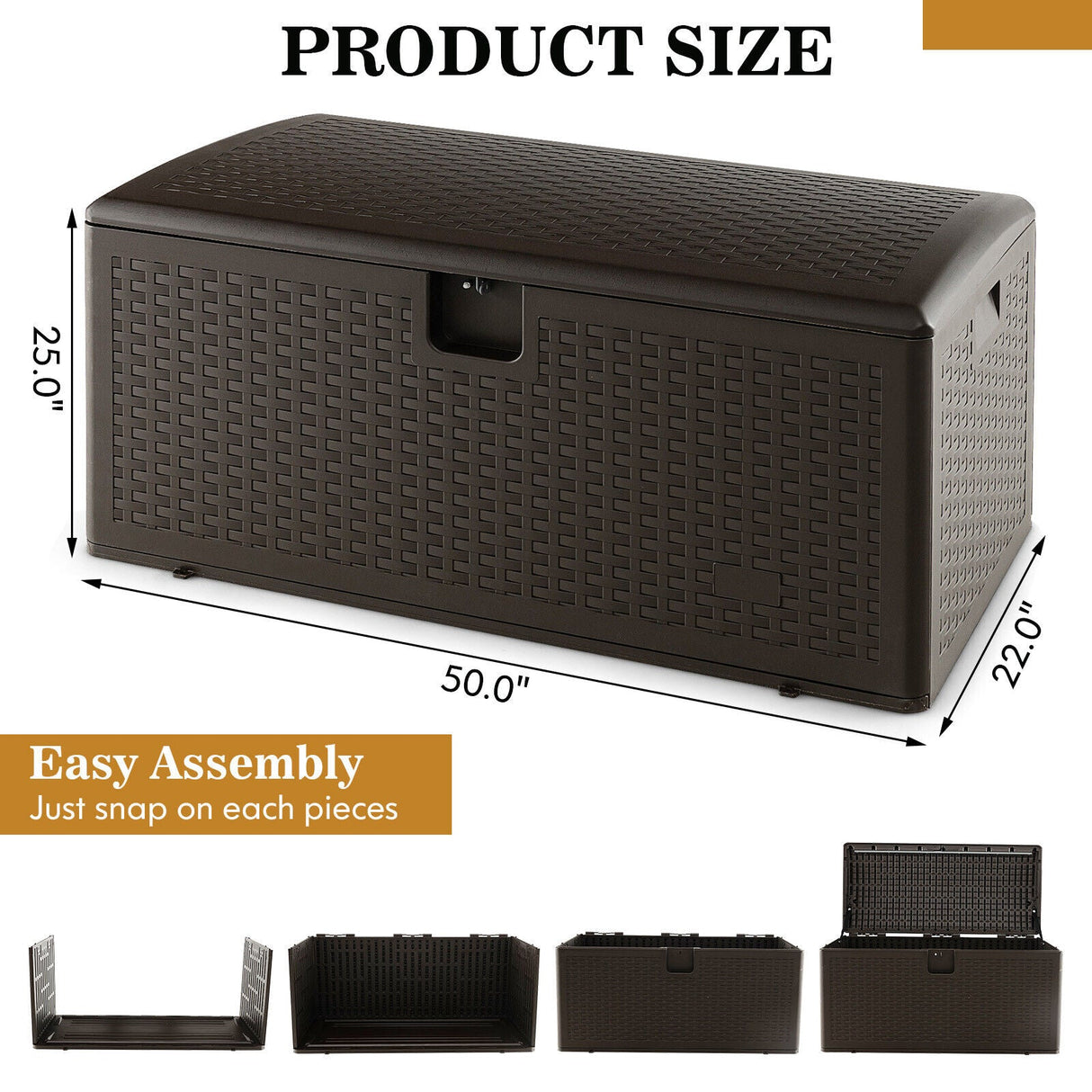 31/73/100 Gallon All Weather Storage Container with Lockable Lid