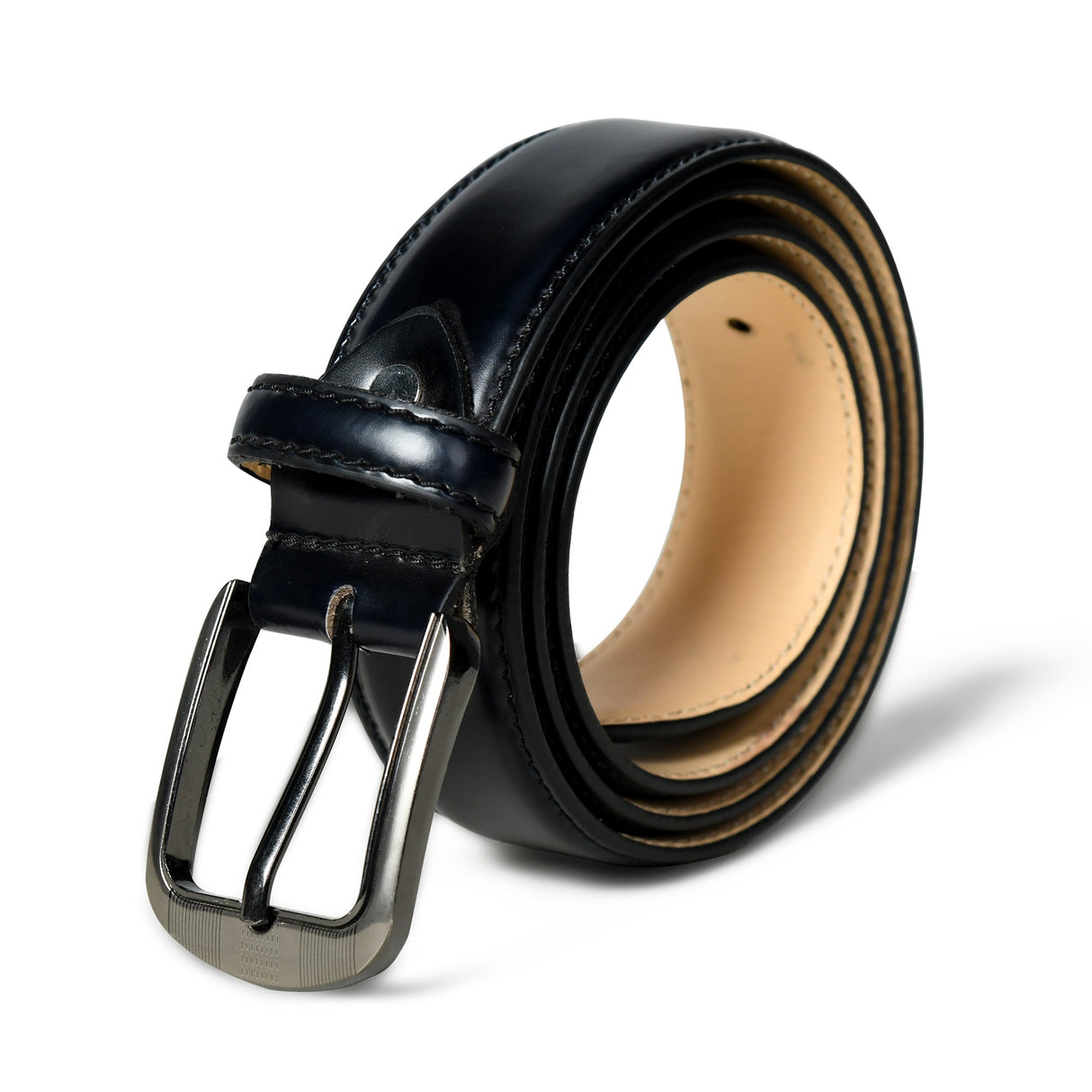 Cinturón de cuero negro Eclipse