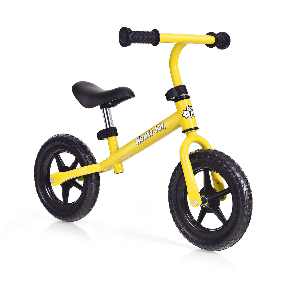Bicicleta de equilibrio para niños sin pedales con manillar y asiento ajustables - Amarilla