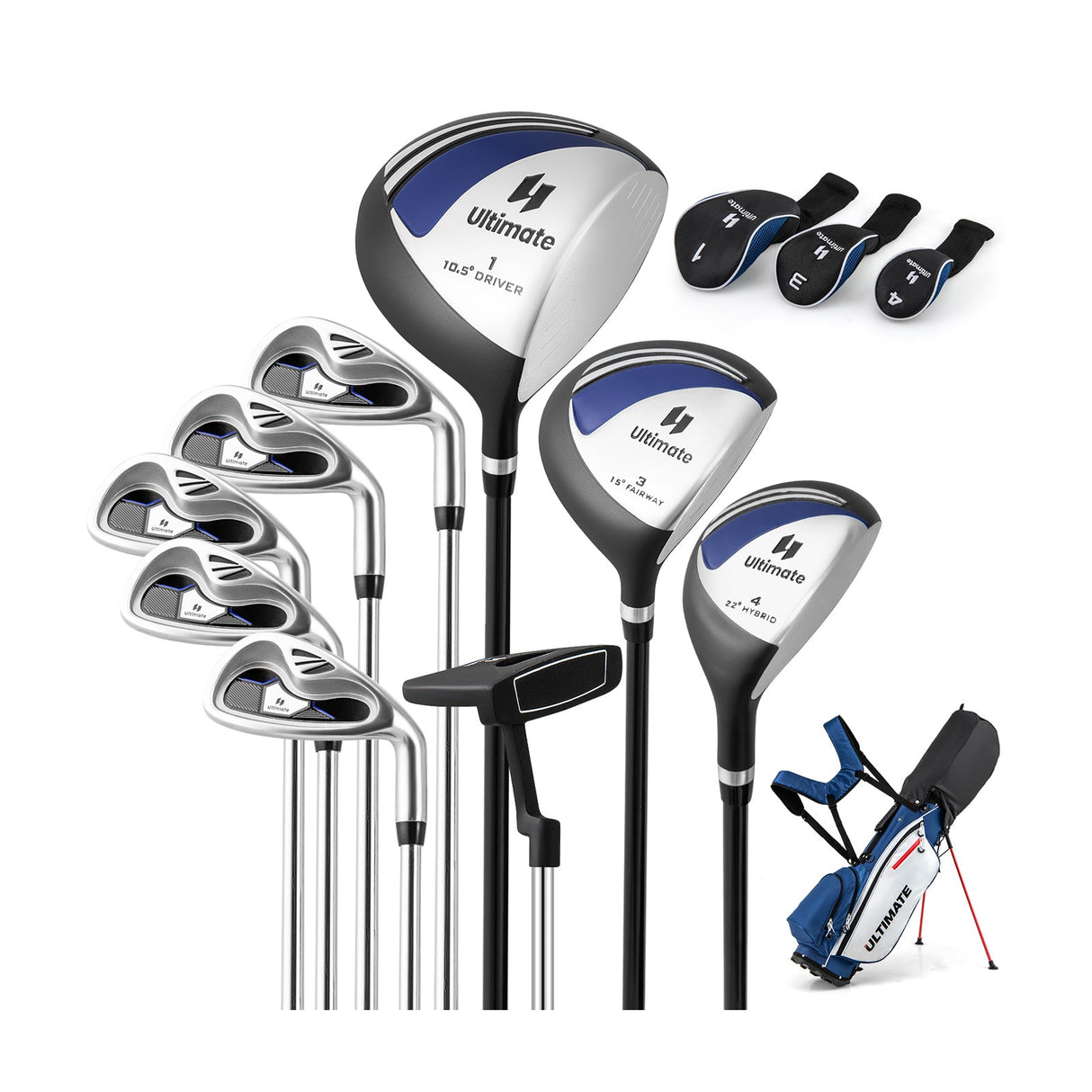 El set de palos de golf completo Men's Profile incluye 10 piezas