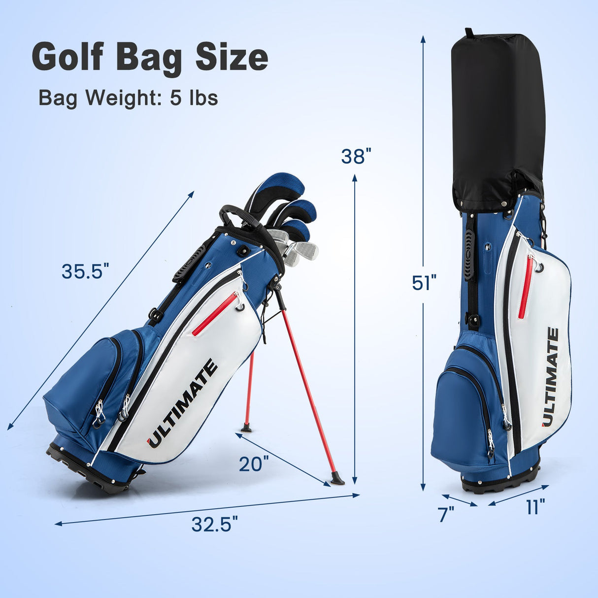 El set de palos de golf completo Men's Profile incluye 10 piezas