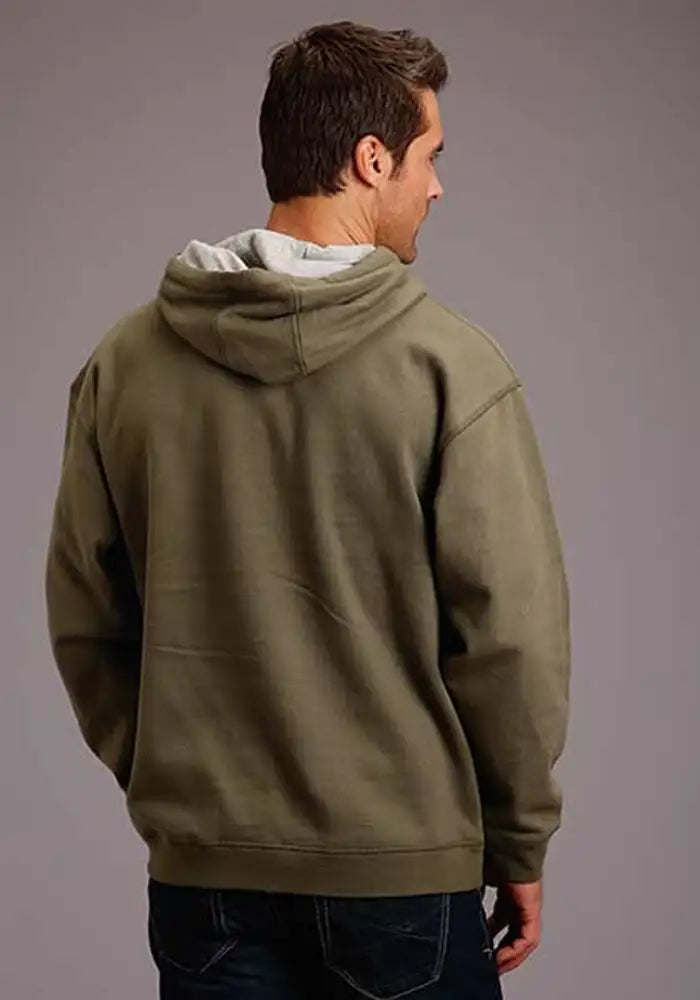 Sudadera con capucha Stetson Eagle in Shield (verde oliva) para hombre