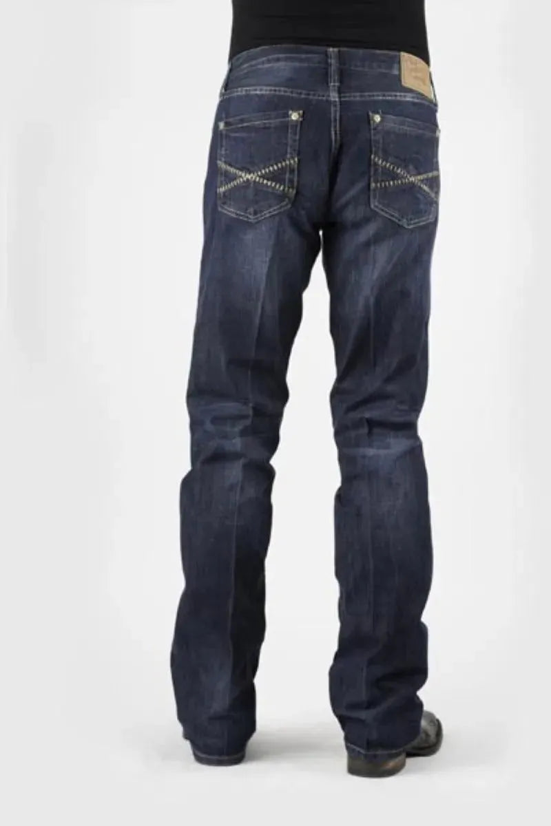 Jeans Stetson 1014 ajustados con lavado semi-destruido - Jeans de hombre